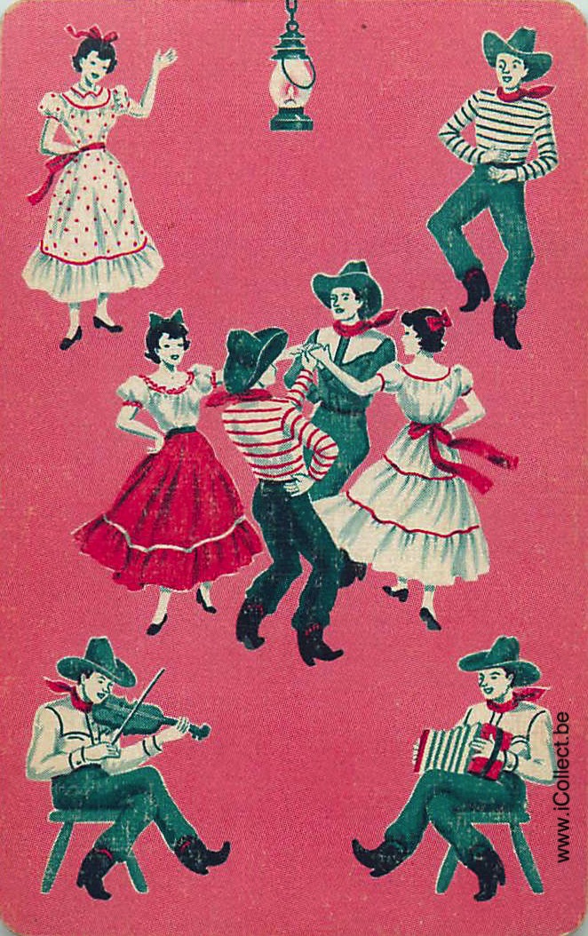 Single Swap Playing Cards People Cowboys Dancers (PS05-03E)