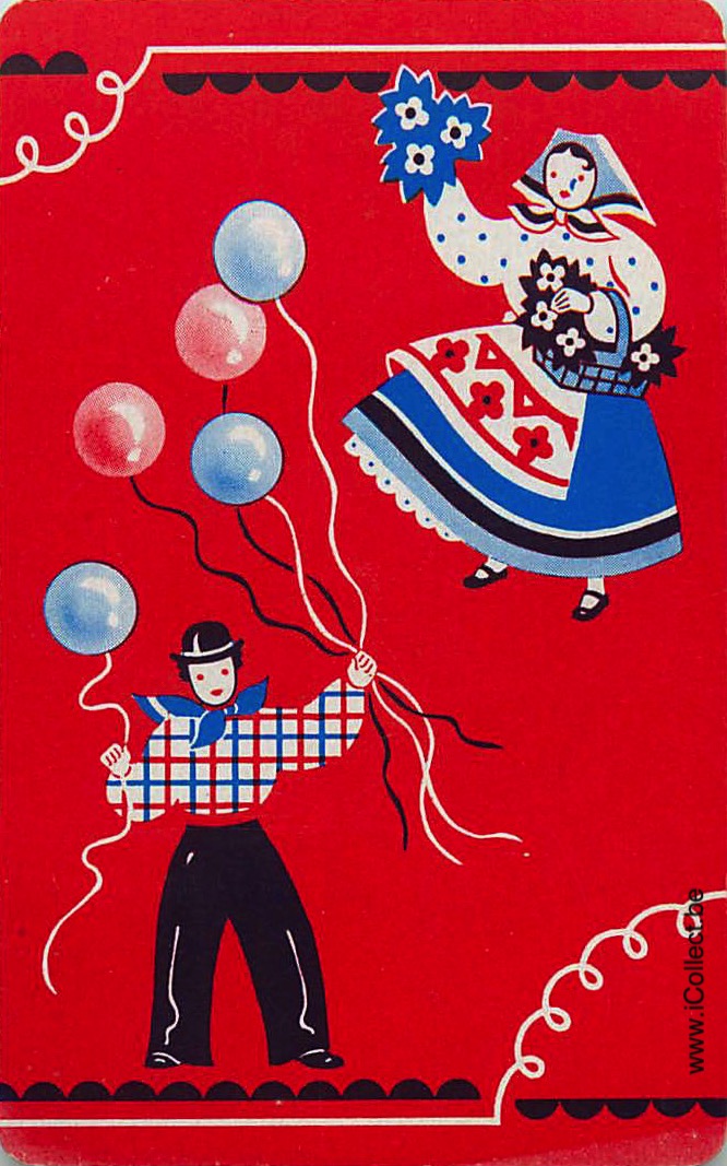 Single Swap Playing Cards People Man & Woman (PS05-38D)
