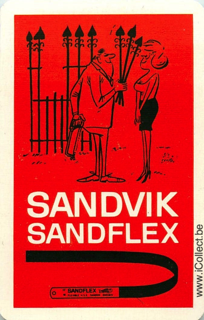 Single Swap Playing Cards People Sandvik Sandflex (PS22-36B) - Click Image to Close