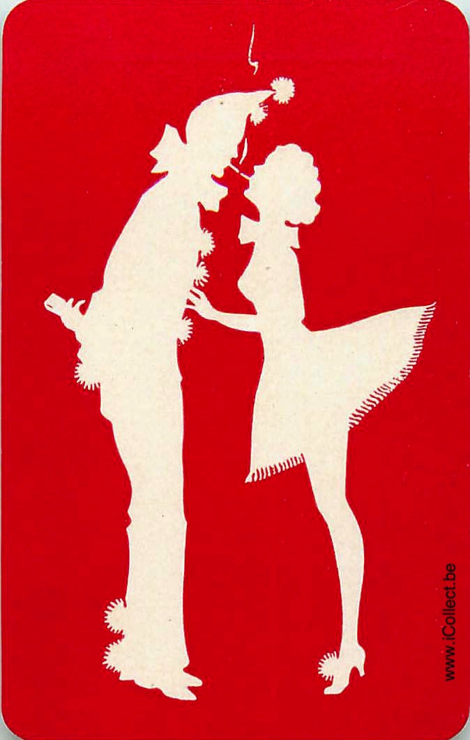 Single Swap Playing Cards People Pierrot & Girl (PS16-12H) - Click Image to Close
