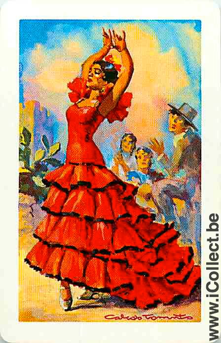 Single Swap Playing Cards People Flamenco (PS07-20D) - Click Image to Close