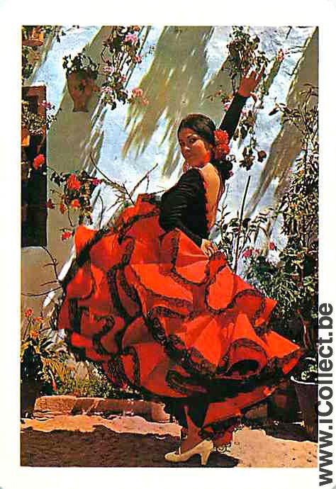 Single Swap Playing Cards Woman Flamenco Dancer (PS07-21A)
