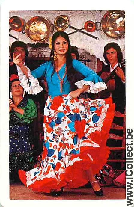 Single Swap Playing Cards Woman Flamenco Dancer (PS07-21B)