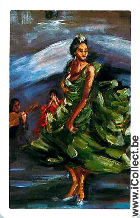 Single Swap Playing Cards Woman Flamenco Dancer (PS07-21C)