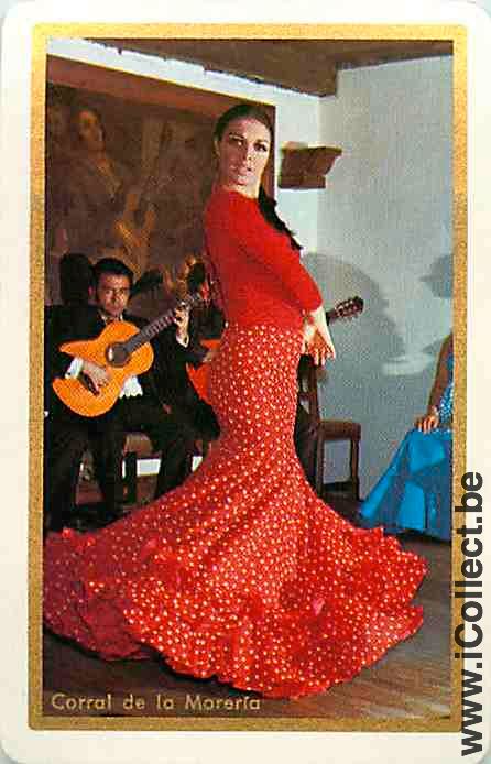 Single Swap Playing Cards People Woman Flamenco (PS04-45G)