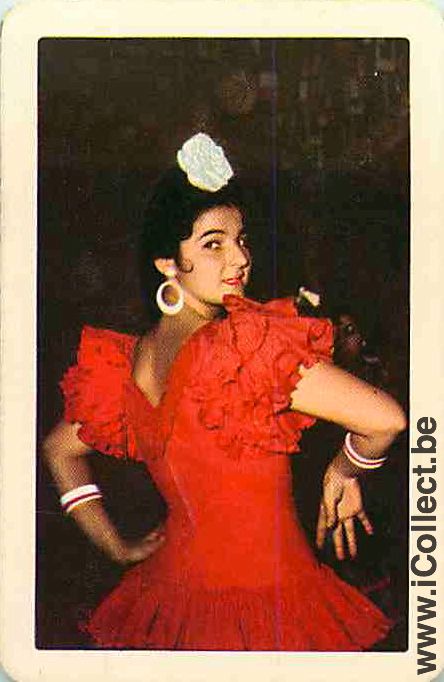 Single Swap Playing Cards People Woman Flamenco (PS15-25C)
