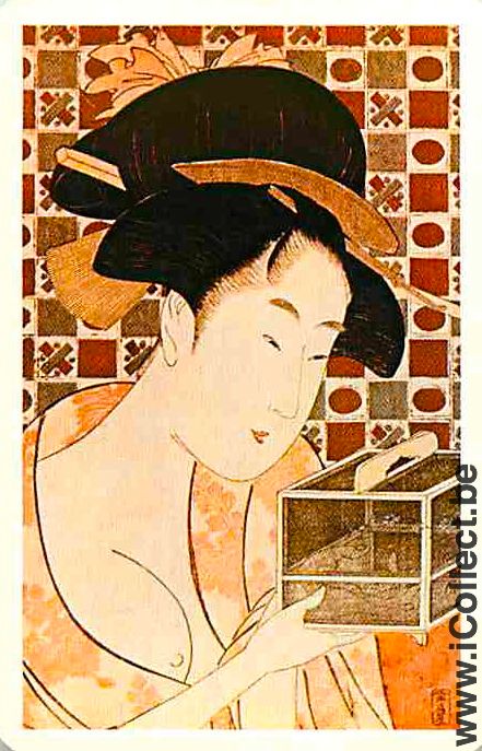 Single Swap Playing Cards People Geisha Head (PS03-05D)