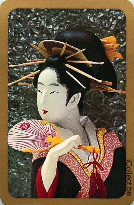 Single Swap Playing Cards People Woman Geisha (PS03-14F)