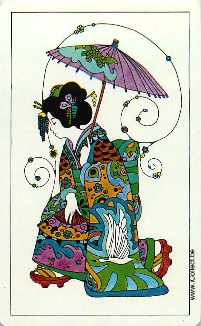 Single Swap Playing Cards People Geisha (PS15-47I)