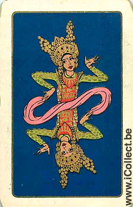 Single Swap Playing Cards People Woman Indian (PS06-14G)