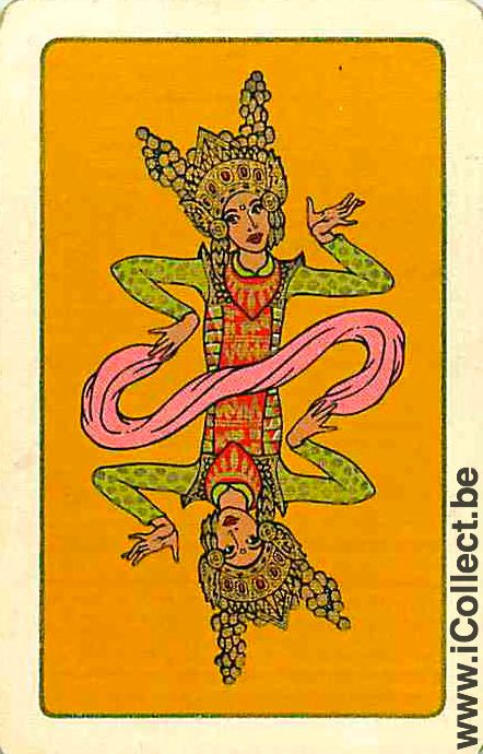 Single Swap Playing Cards People Woman Indian (PS07-24G)