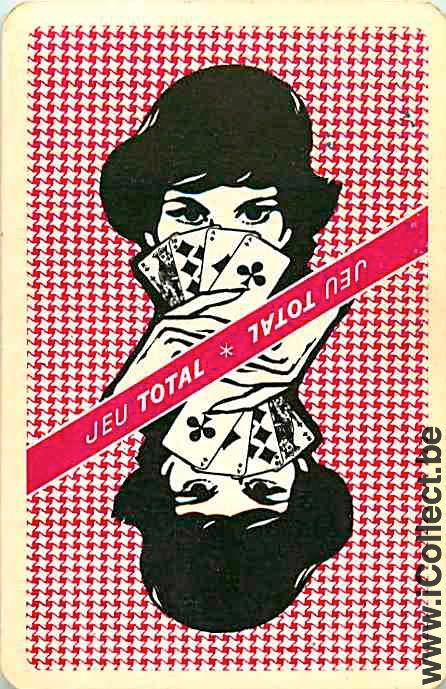 Single Swap Playing Cards People Woman Jeu Total (PS02-13H)