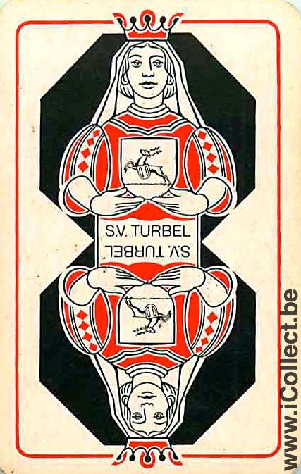 Single Playing Cards People Woman Turbel (PS07-25B)