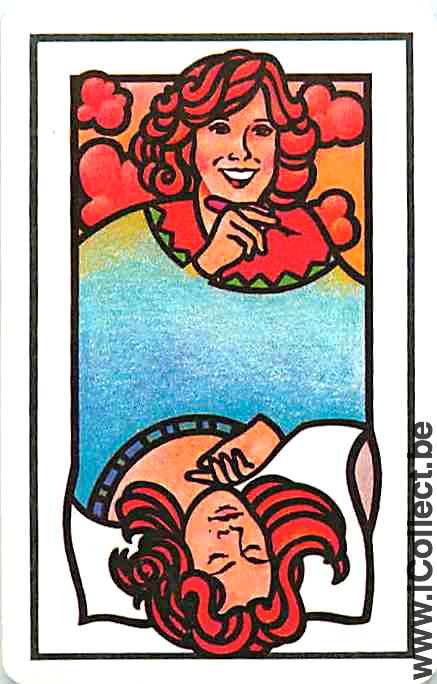 Single Swap Playing Cards People Woman (PS07-25G)
