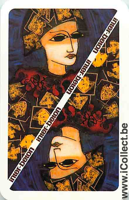 Single Swap Playing Cards People Woman Inter Beton (PS06-59B) - Click Image to Close