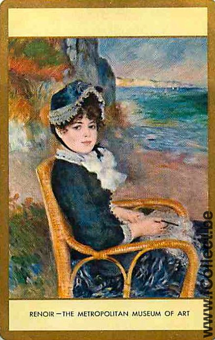 Single Playing Cards People Woman Renoir Art Museum (PS07-26C)