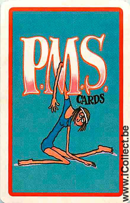 Single Playing Cards People Fun Woman PMS (PS07-33H)