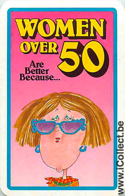 Single Swap Playing Cards People Fun Woman Over 50 (PS07-34A)
