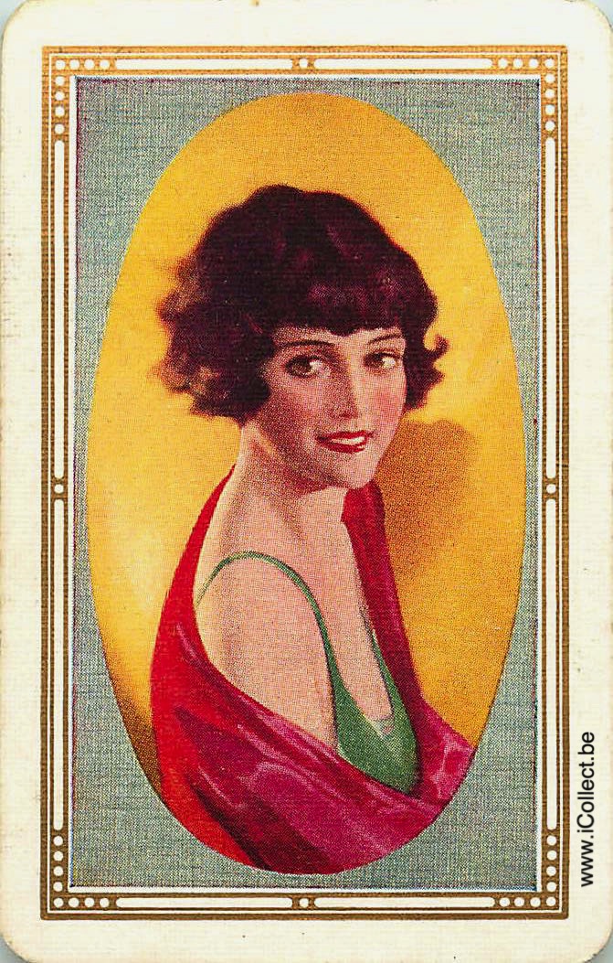 Single Swap Playing Cards People Woman Head (PS24-04I)