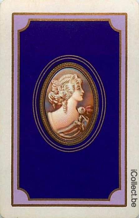 Single Playing Cards People Woman Head Inset (PS11-44I) - Click Image to Close