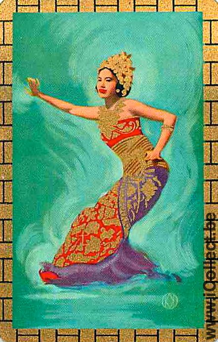 Single Playing Cards People Dancer Woman (PS07-44F)