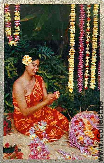 Single Swap Playing Cards People Woman Hawaii (PS07-45A)