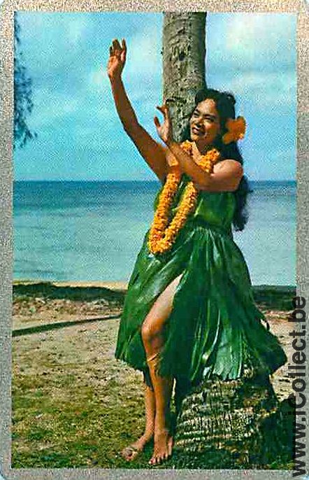 Single Swap Playing Cards People Woman Hawaii (PS07-45E)