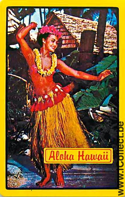 Single Swap Playing Cards People Woman Hawaii (PS07-45H)
