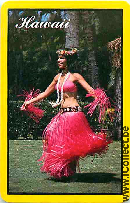 Single Swap Playing Cards People Woman Hawaii (PS11-35B)