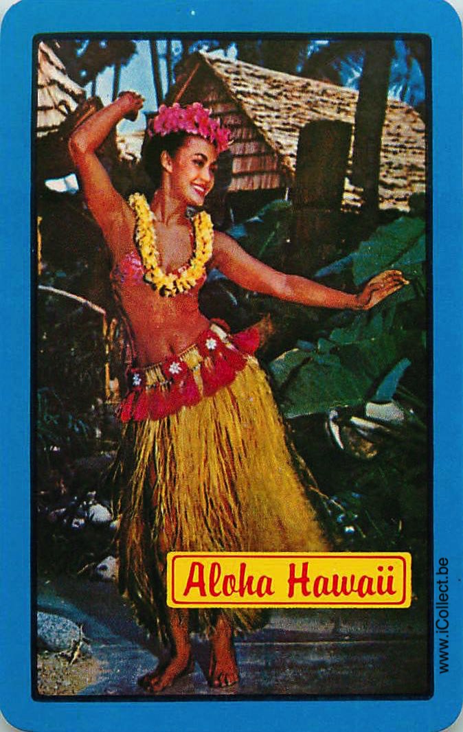 Single Swap Playing Cards People Hawaii Woman (PS15-34C)