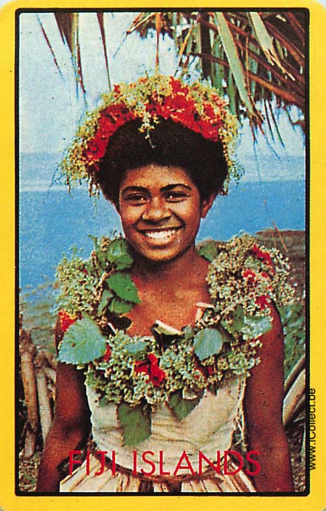 Single Swap Playing Cards People Fiji Island (PS15-34G) - Click Image to Close