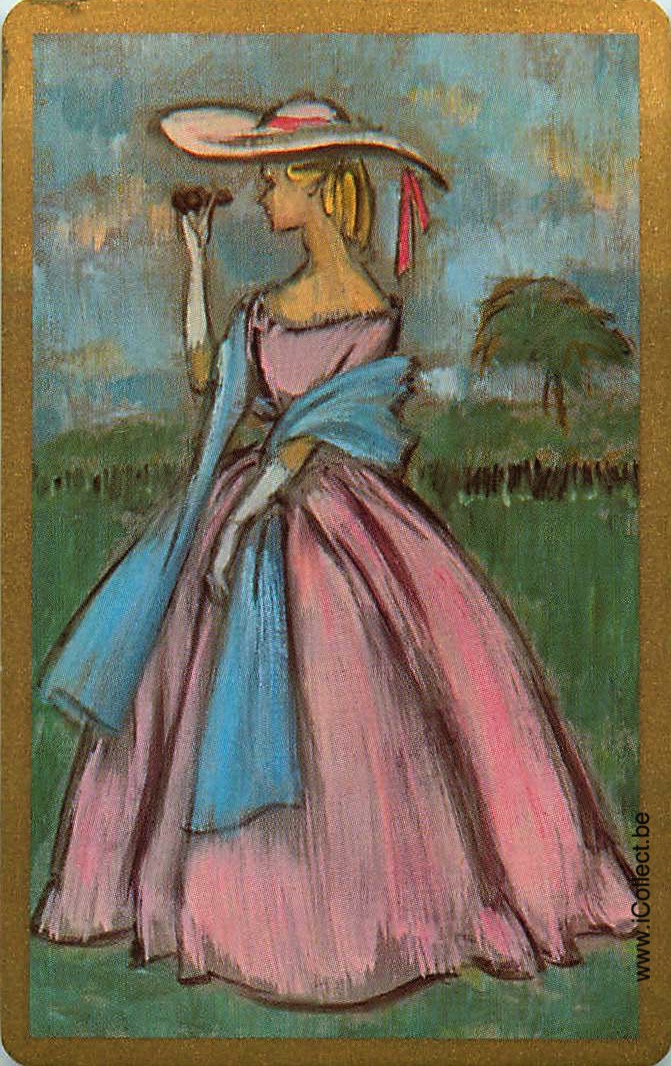 Single Swap Playing Cards People Elegant Woman (PS22-59A)