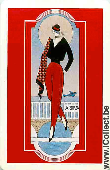 Single Swap Playing Cards People Woman (PS07-53F)