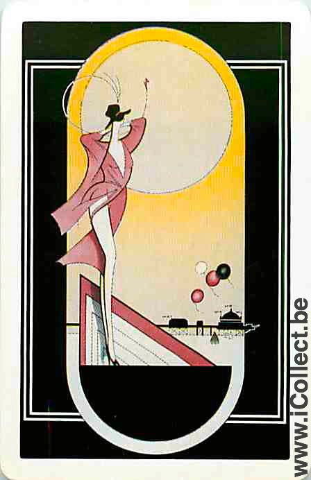 Single Swap Playing Cards People Woman (PS07-53G)