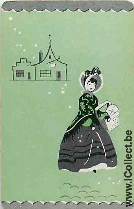 Single Swap Playing Cards People Vintage Woman (PS15-29C)