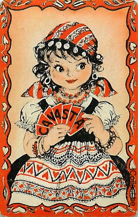 Single Swap Playing Cards People Woman Canasta (PS13-26C) - Click Image to Close