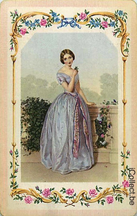 Single Playing Cards People Vintage Woman (PS13-29C) - Click Image to Close