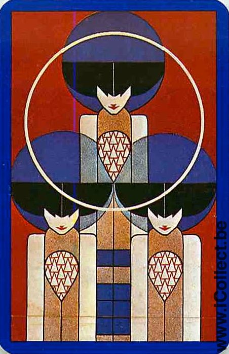 Single Playing Cards People Women Heads (PS13-01A)