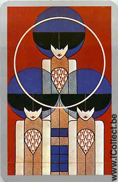 Single Playing Cards People Women Heads (PS13-01B)