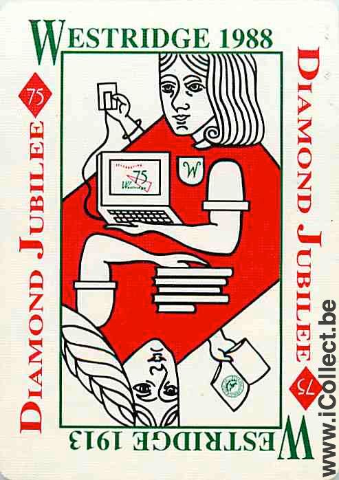 Single Playing Cards People Woman Westridge (PS13-06F)