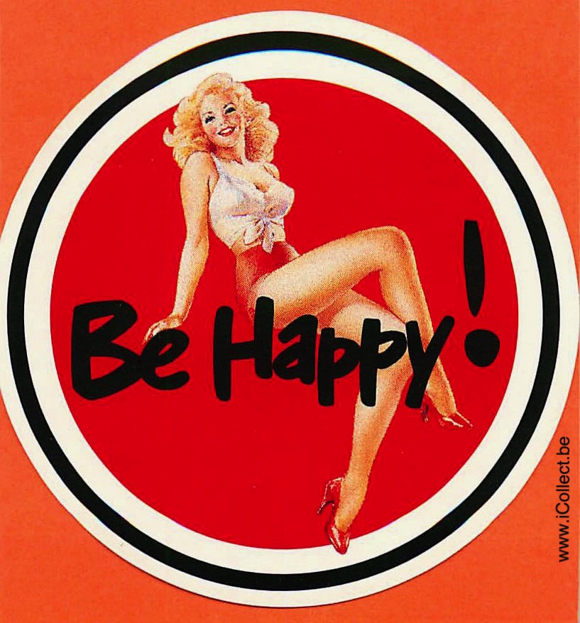 Single Swap Playing Cards Pin-Up Be Happy ** Rond ** (PS98-02D)