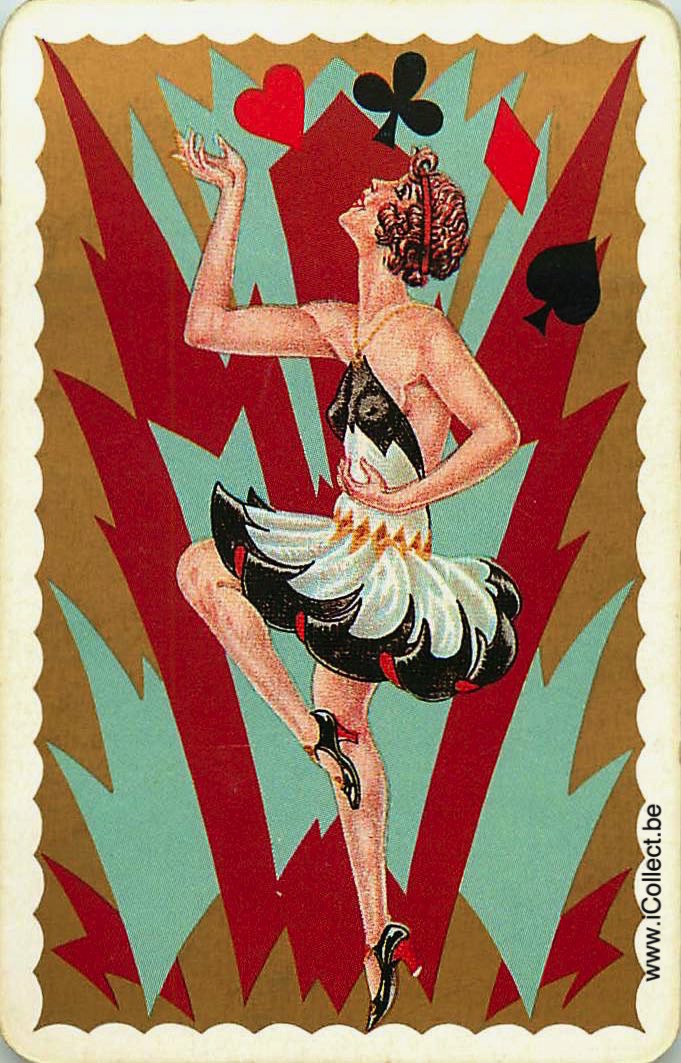 Single Swap Playing Cards People Woman Pin-Up (PS22-18D) - Click Image to Close