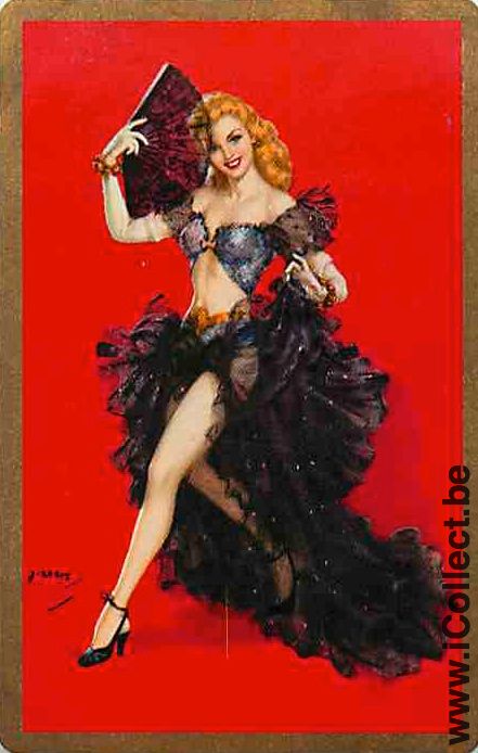 Single Swap Playing Cards People Pin-Up Woman (PS21-05F)