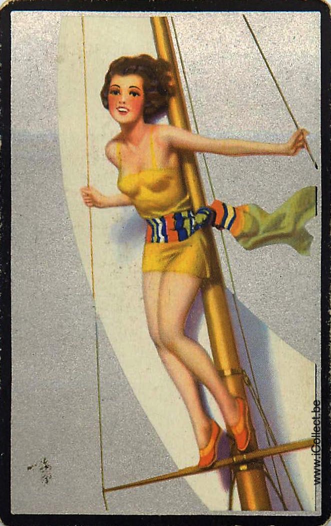 Single Swap Playing Cards People Pin-UP Sailing (PS15-25F)