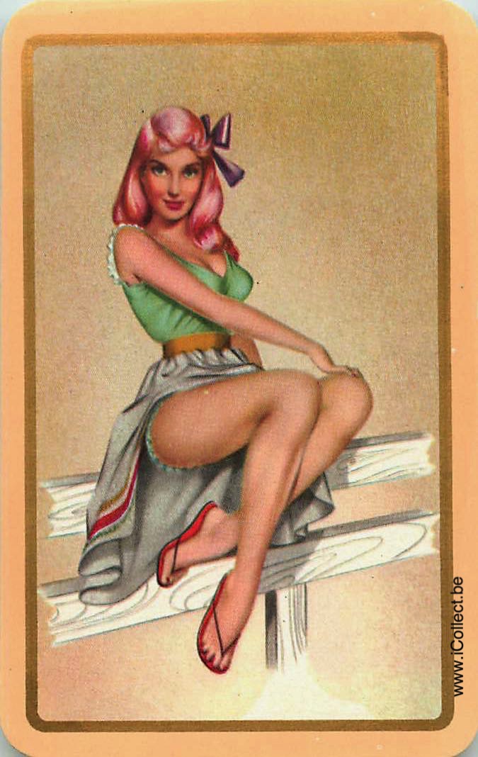 Single Swap Playing Cards People Pin-Up (PS15-27C)