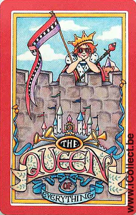 Single Playing Cards People Woman The Queen (PS15-25G)