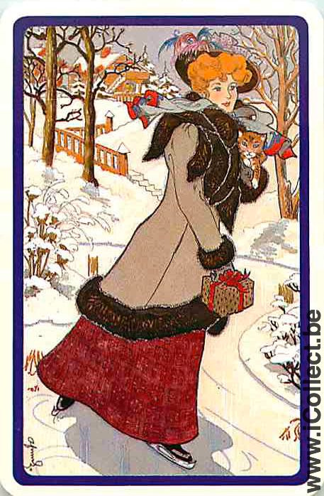 Single Swap Playing Cards People Woman (PS07-54B)