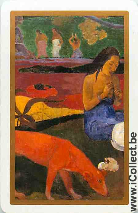 Single Swap Playing Cards People Woman & Dog (PS13-07B) - Click Image to Close