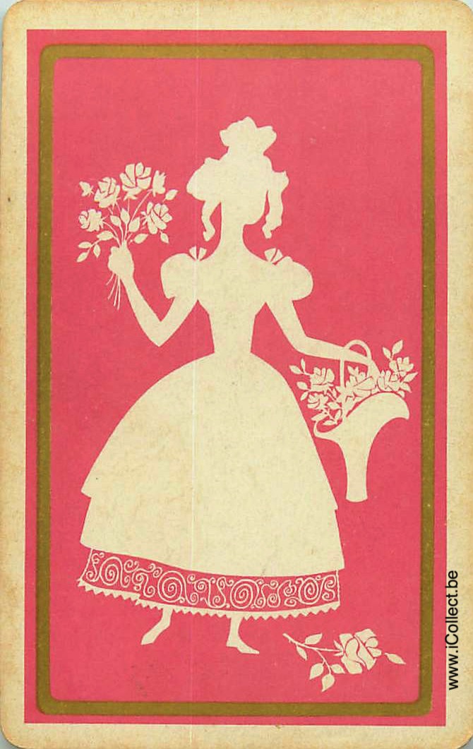 Single Swap Playing Cards People Woman with flowers (PS22-59E)