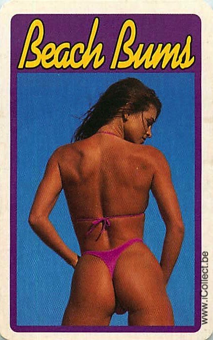 Single Swap Playing Cards People Pin-Up Beach Bums (PS21-42F)